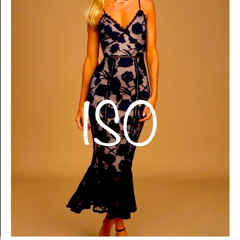 ISO! LULU’S ALLURING DREAM COCKTAIL DRESS